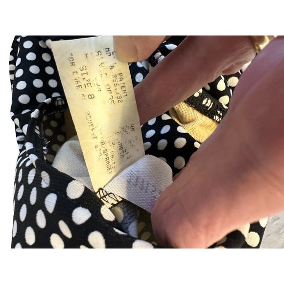 1990s swimsuit polka dot slimming maillot Miraclesuit Size 8 - Picture 6 of 7